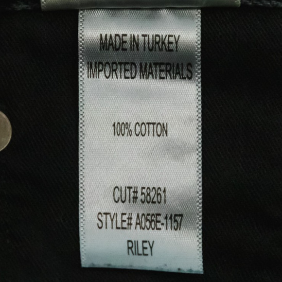 Agolde Size 25 Black Riley High Waist Straight Leg Crop Cropped Cotton Jeans - Picture 6 of 7